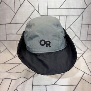 Outdoor Research Seattle Sombrero Hat L Grey Black GORE-TEX Waterproof Rain Hat